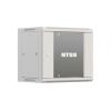 Шкаф настенный телекоммуникационный NTSS W 12U 600х450х635мм, 2 профиля 19, дверь стеклянная, боковые стенки съемные, задняя стенка, разобранный, серы